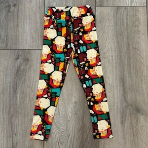 LuLaRoe Kids Santa Claus Leggings